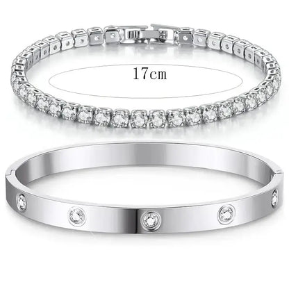 LUXEHAEVEN Stackable Gold Bracelets Bangles for Women Girls 14K Gold Plated