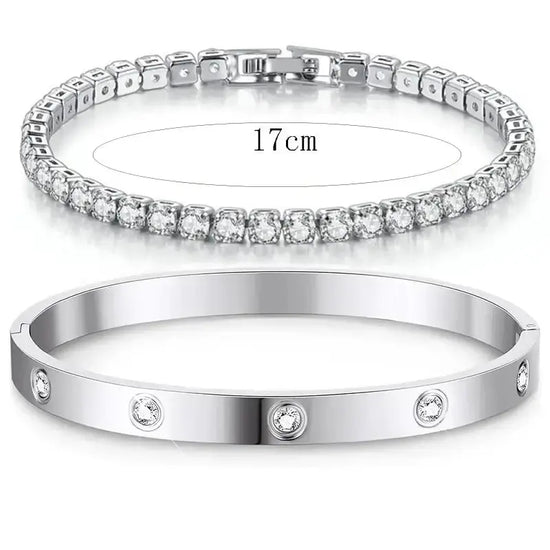 LUXEHAEVEN Stackable Gold Bracelets Bangles for Women Girls 14K Gold Plated