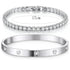 LUXEHAEVEN Stackable Gold Bracelets Bangles for Women Girls 14K Gold Plated