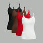 LUXEHAEVEN Solid Strap Camisole Set