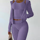 LUXEHAEVEN Elegant Velvet 3 Piece Set for Women