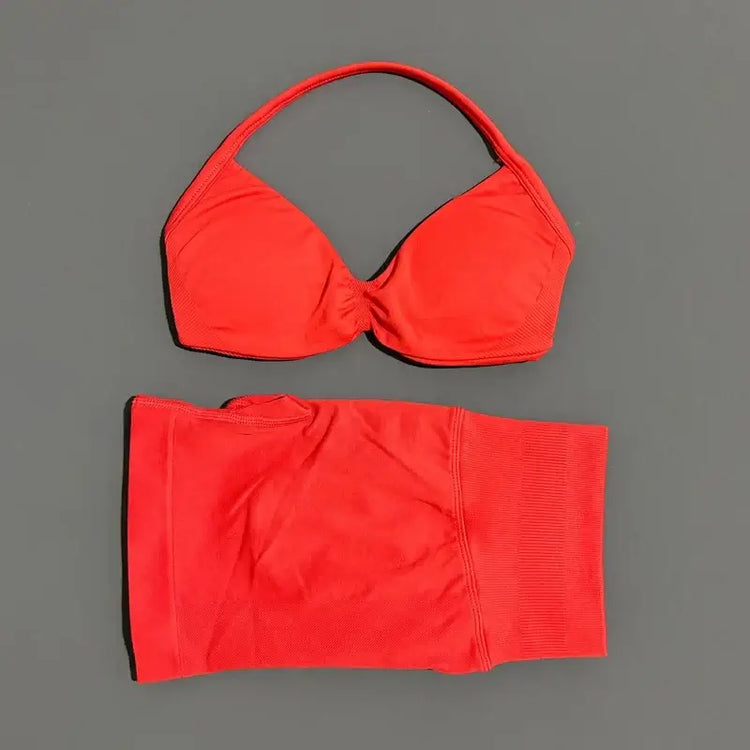 LUXEHAEVEN Strappy Yoga Gym Set