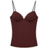 LUXEHAEVEN Burgundy Bustier Slip Top