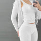 LUXEHAEVEN Elegant Velvet 3 Piece Set for Women