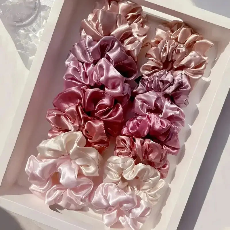 LUXEHAEVEN 16 Piece Satin Headband Set