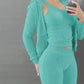 LUXEHAEVEN Elegant Velvet 3 Piece Set for Women