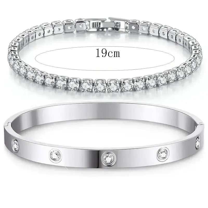 LUXEHAEVEN Stackable Gold Bracelets Bangles for Women Girls 14K Gold Plated