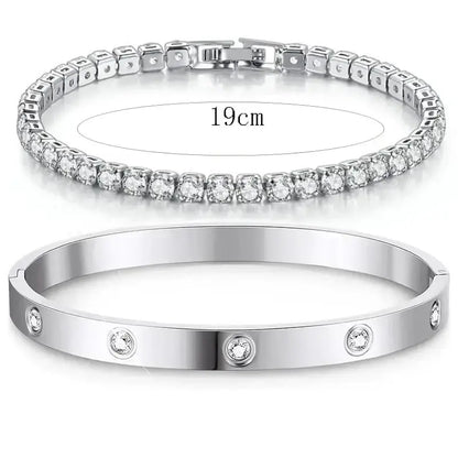 LUXEHAEVEN Stackable Gold Bracelets Bangles for Women Girls 14K Gold Plated