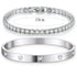 LUXEHAEVEN Stackable Gold Bracelets Bangles for Women Girls 14K Gold Plated