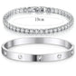 LUXEHAEVEN Stackable Gold Bracelets Bangles for Women Girls 14K Gold Plated