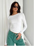 LUXEHAEVEN Slim Fit O-Neck Long Sleeve T-shirt