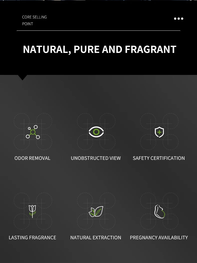 Car perfume, a fragrance used for car interior accessories, a long-term car air freshener, keep fresh and clean scents.