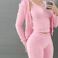 LUXEHAEVEN Elegant Velvet 3 Piece Set for Women