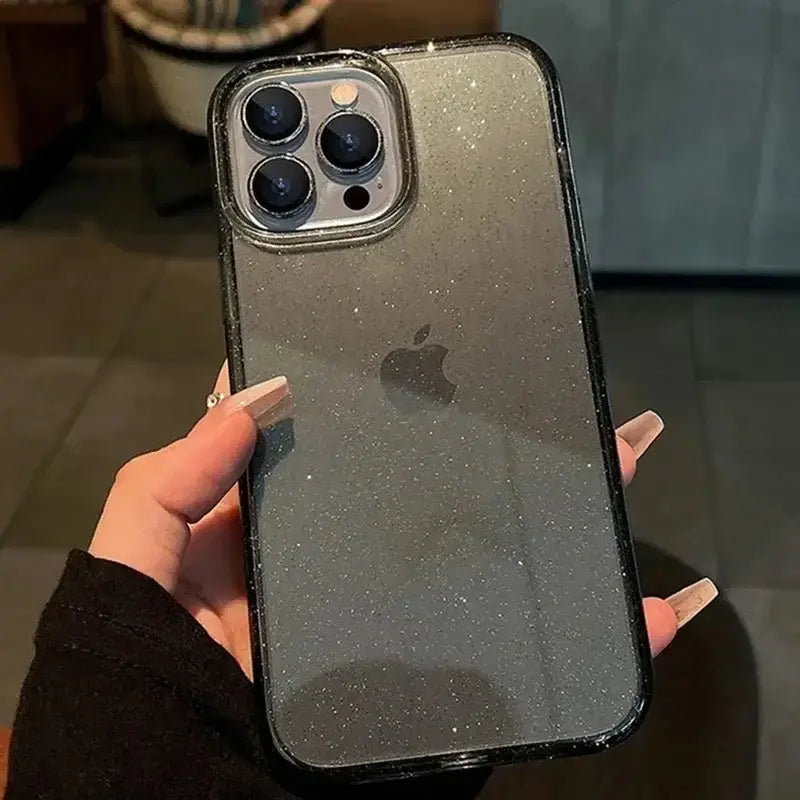 LUXEHAEVEN Luxury Bling Glitter Clear Case For iPhone 16 15 14 13 12 11 Pro Max Mini X XR XS Shockproof TPU Transparent Soft Cover