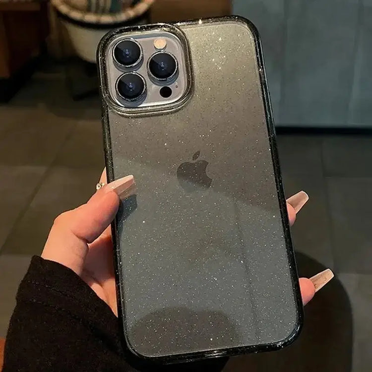 LUXEHAEVEN Luxury Bling Glitter Clear Case For iPhone 16 15 14 13 12 11 Pro Max Mini X XR XS Shockproof TPU Transparent Soft Cover