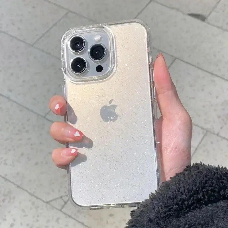 LUXEHAEVEN Luxury Bling Glitter Clear Case For iPhone 16 15 14 13 12 11 Pro Max Mini X XR XS Shockproof TPU Transparent Soft Cover