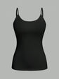 LUXEHAEVEN Solid Strap Camisole Set