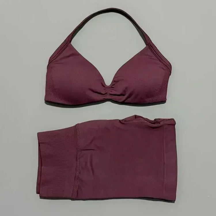 LUXEHAEVEN Strappy Yoga Gym Set