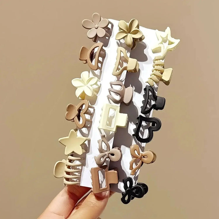LUXEHAEVEN Beige Small Clips Set