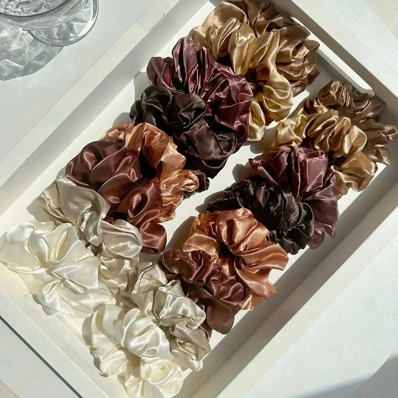 LUXEHAEVEN 16 Piece Satin Headband Set