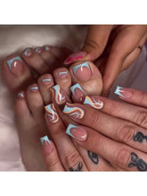 LUXEHAEVEN French Black Border Press On Toenails