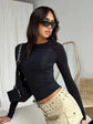 LUXEHAEVEN Slim Fit O-Neck Long Sleeve T-shirt