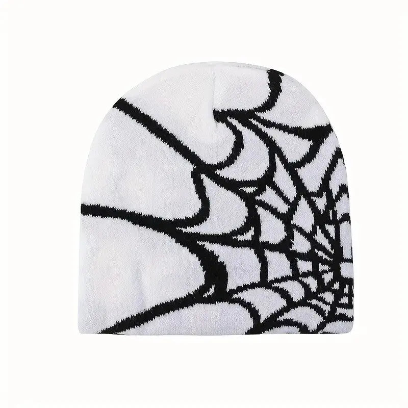 LUXEHAEVEN Spider Web Pattern Knit Hat | Unisex