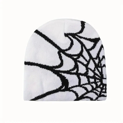 LUXEHAEVEN Spider Web Pattern Knit Hat | Unisex
