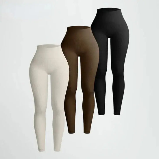 LUXEHAEVEN Seamless Knit Yoga Leggings