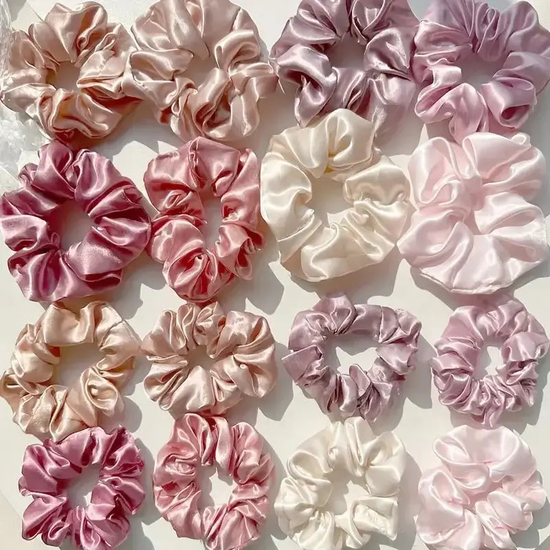 LUXEHAEVEN 16 Piece Satin Headband Set