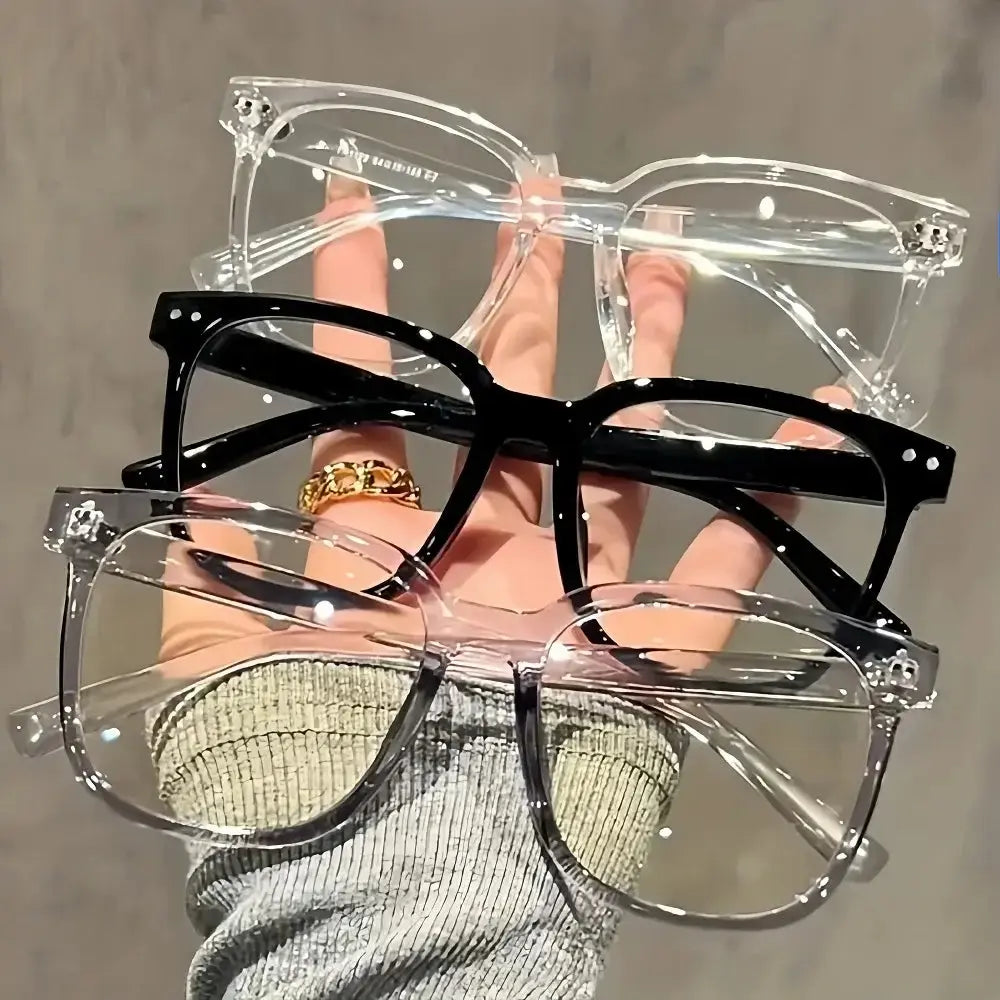 LUXEHAEVEN Square Frame Glasses Set