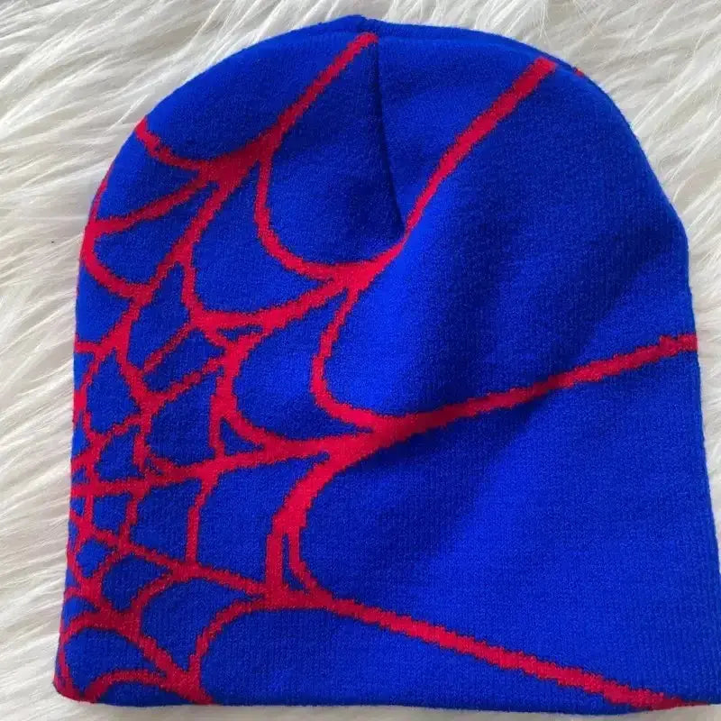 LUXEHAEVEN Spider Web Pattern Knit Hat | Unisex