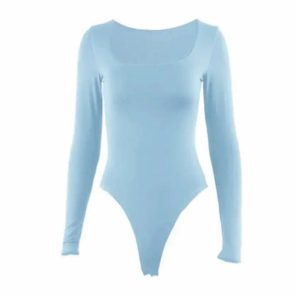 LUXEHAEVEN Square Neck Y2K Bodysuit