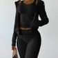 LUXEHAEVEN Elegant Velvet 3 Piece Set for Women