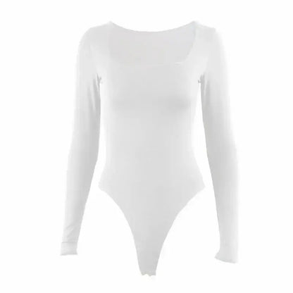 LUXEHAEVEN Square Neck Y2K Bodysuit