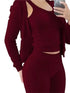 LUXEHAEVEN Elegant Velvet 3 Piece Set for Women