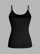 LUXEHAEVEN Solid Strap Camisole Set