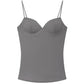 LUXEHAEVEN Burgundy Bustier Slip Top