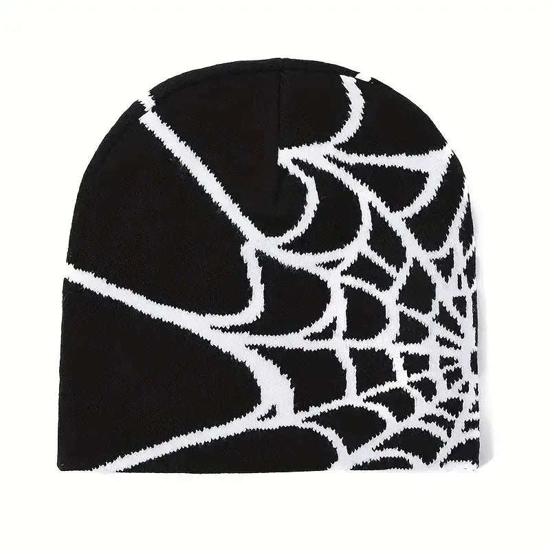 LUXEHAEVEN Spider Web Pattern Knit Hat | Unisex