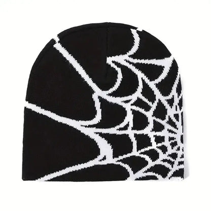 LUXEHAEVEN Spider Web Pattern Knit Hat | Unisex
