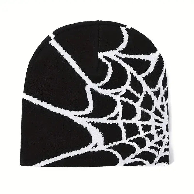 LUXEHAEVEN Spider Web Pattern Knit Hat | Unisex