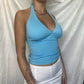 LUXEHAEVEN Off Shoulder Sleeveless Top