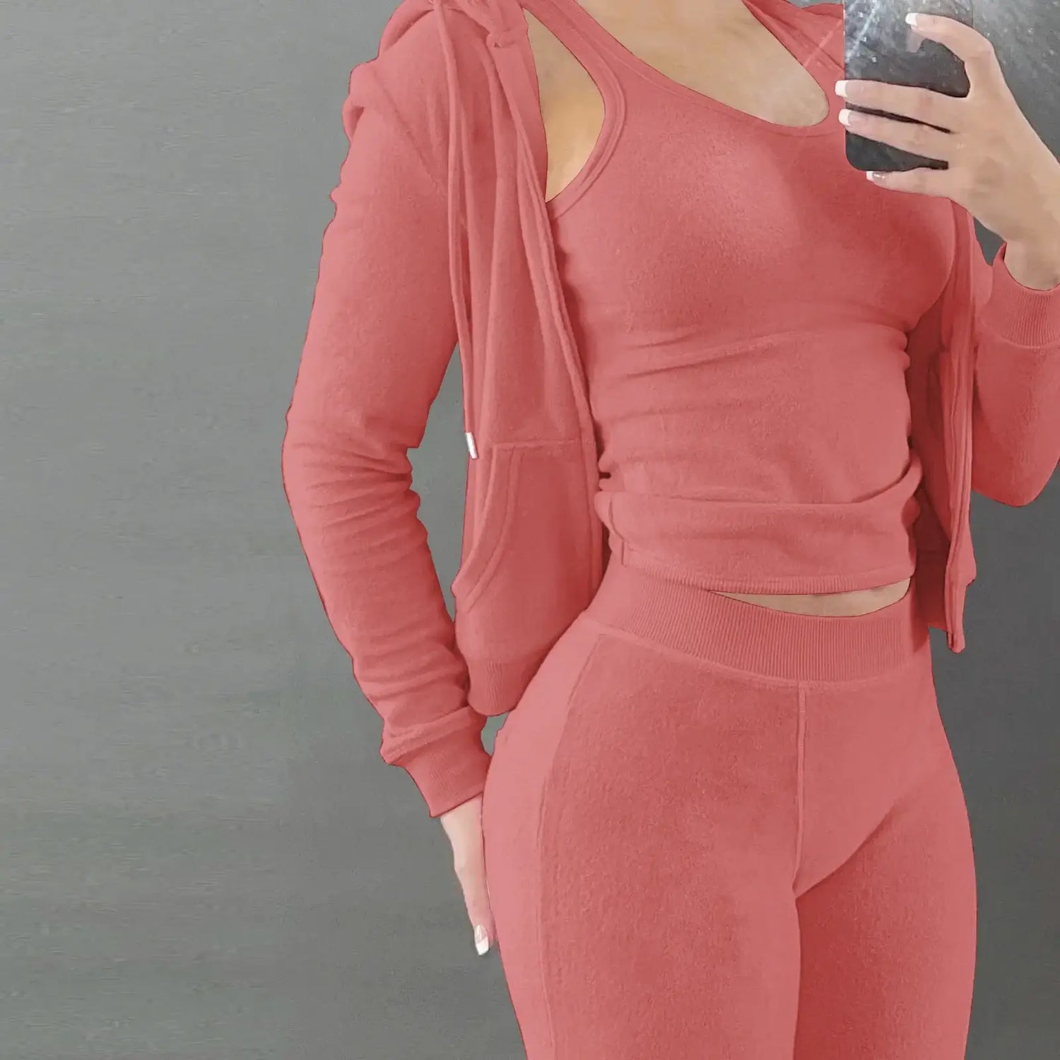 LUXEHAEVEN Elegant Velvet 3 Piece Set for Women