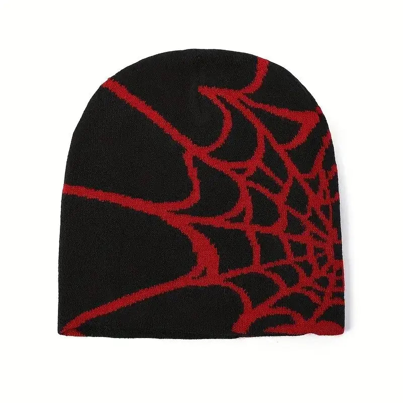 LUXEHAEVEN Spider Web Pattern Knit Hat | Unisex
