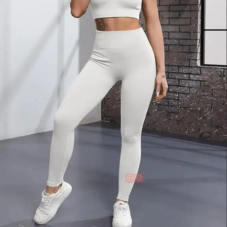 LUXEHAEVEN Seamless Knit Yoga Leggings