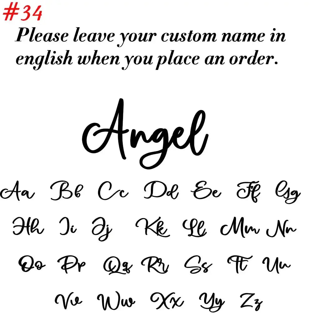 LUXEHAEVEN Custom Name Necklace for Women Personalised Cursive Letter Pendant Stainless Steel Jewelry