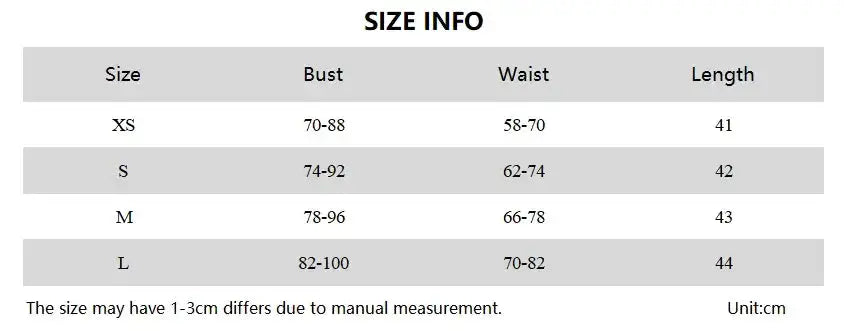 Size guide for LUXEHAEVEN 2025 Leopard Lace Crop Camis Top including bust, waist, and length measurements.