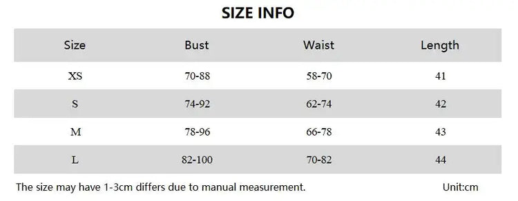 Size guide for LUXEHAEVEN 2025 Leopard Lace Crop Camis Top including bust, waist, and length measurements.