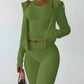 LUXEHAEVEN Elegant Velvet 3 Piece Set for Women