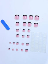 LUXEHAEVEN French Black Border Press On Toenails